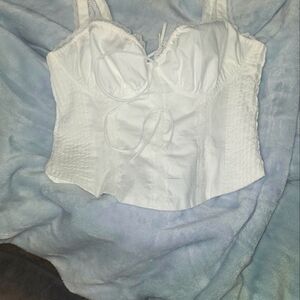 White Junie cami corset top